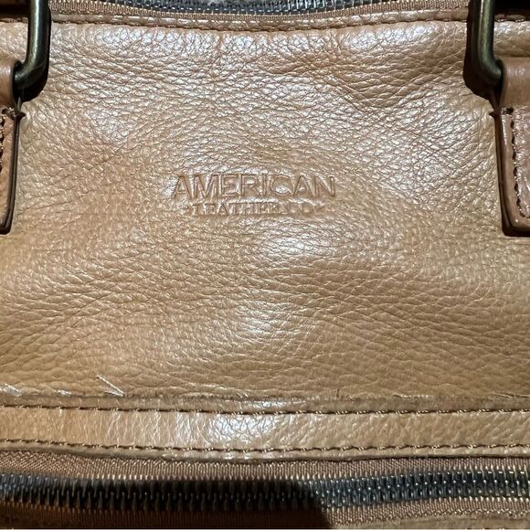 American Leather Co Jamestown light brown leather tote - Picture 16 of 16